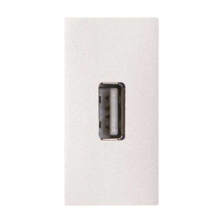 Механизм разъема USB ABB ZENIT, скрытый монтаж, альпийский белый, N2155.9 BL