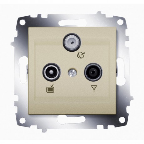 Розетка ABB COSMO, скрытый монтаж, титан, 619-011400-234