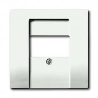 Накладка на мультимедийную розетку ABB FUTURE, скрытый монтаж, белый бархат, 1766-884