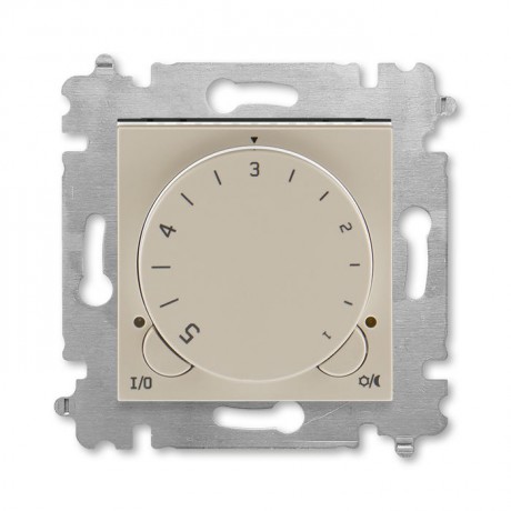 Терморегулятор с поворотной ручкой ABB LEVIT, кофе макиато // белый, 3292H-A00003 18W