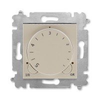 Терморегулятор с поворотной ручкой ABB LEVIT, кофе макиато // белый, 3292H-A00003 18W