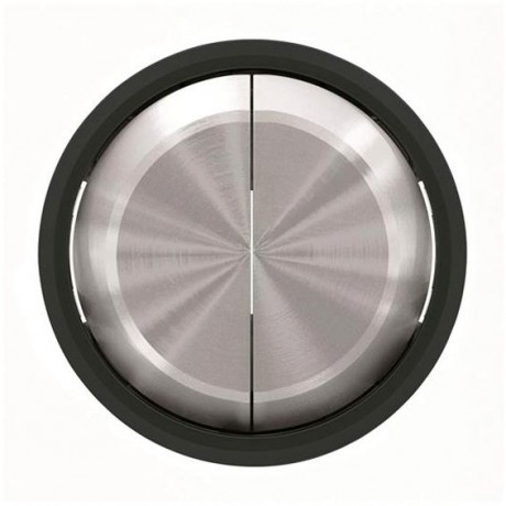 Клавиша двойная ABB SKY MOON, черное стекло, 8611 CN