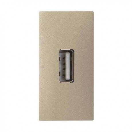 Механизм разъема USB ABB ZENIT, скрытый монтаж, шампань, N2155.9 CV