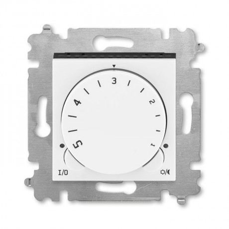 Терморегулятор с поворотной ручкой ABB LEVIT, белый // дымчатый черный, 3292H-A00003 62W
