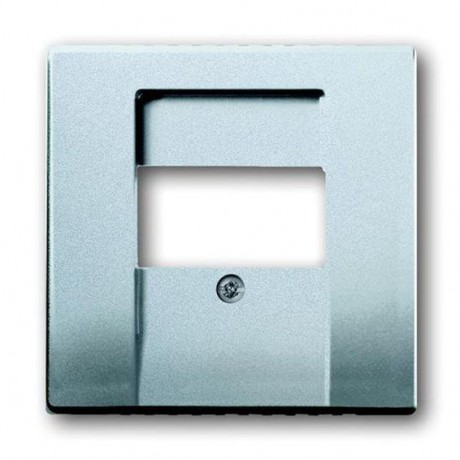 Накладка на мультимедийную розетку ABB, скрытый монтаж, алюминий, 1766-83