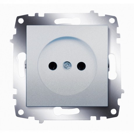 Розетка ABB COSMO, скрытый монтаж, алюминий, 619-011000-215