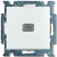 Выключатель 1-клавишный ABB BASIC55 с подсветкой, альпийский белый, 2006//1 UCGL-94-507