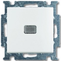 Выключатель 1-клавишный ABB BASIC55 с подсветкой, альпийский белый, 2006//1 UCGL-94-507