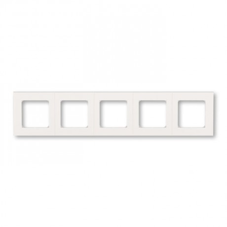 Рамка 5 постов ABB LEVIT, жемчуг // ледяной, 3901H-A05050 68W