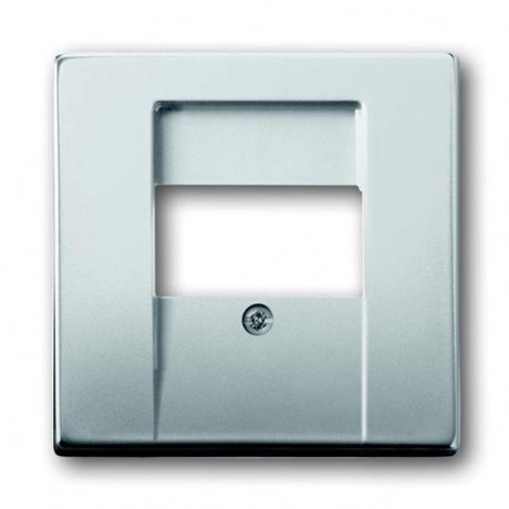 Накладка на мультимедийную розетку ABB PURE СТАЛЬ, скрытый монтаж, стальной, 1766-866