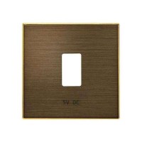 Накладка на розетку USB ABB SKY, скрытый монтаж, античная латунь, 8585.2 OE