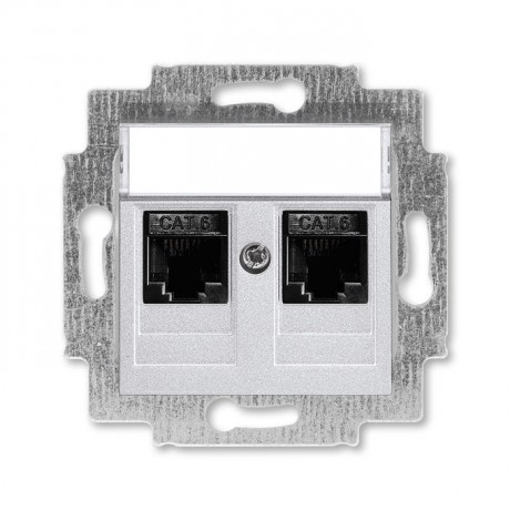 Розетка ABB LEVIT, скрытый монтаж, серебро, 5014H-A61018 70W