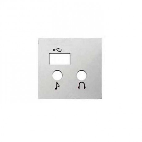 Накладка на мультимедийную розетку ABB ZENIT, скрытый монтаж, альпийский белый, N2268.3 BL