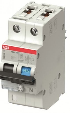 Дифавтомат ABB FS400 1P+N 20А ( C ) 10 кА, 30 мА ( AC ), FS401MK-C20//0.03