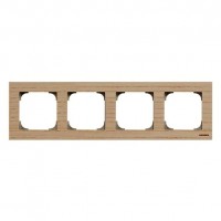 Рамка 4 поста ABB SKY, белый ясень, 8574 FR