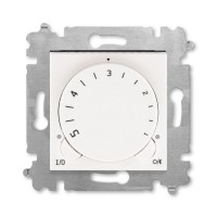 Терморегулятор с поворотной ручкой ABB LEVIT, жемчуг // ледяной, 3292H-A00003 68W