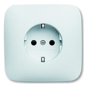 Розетка ABB REFLEX, скрытый монтаж, с заземлением, альпийский белый, 20 EUJ-214-500