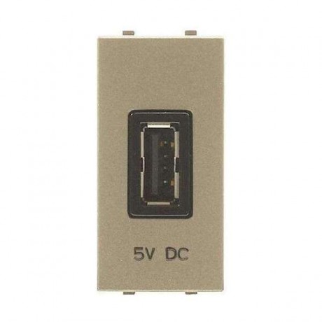 Механизм зарядного устройства USB ABB ZENIT, скрытый монтаж, шампань, N2185.2 CV