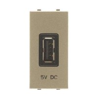 Механизм зарядного устройства USB ABB ZENIT, скрытый монтаж, шампань, N2185.2 CV