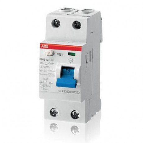Устройства защитного отключения (УЗО) ABB F200A 2P 40А, 300 мА ( A ), F202 A-40//0,3