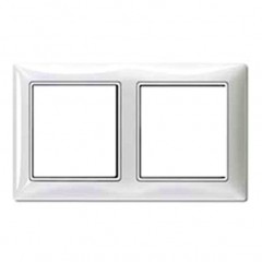 Рамка 2 поста ABB BASIC55, альпийский белый, 2512-94-507
