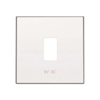 Накладка на розетку USB ABB SKY, скрытый монтаж, альпийский белый, 8585.2 BL