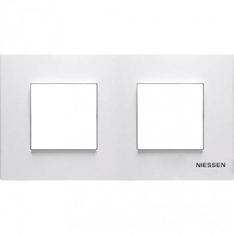 Рамка 2 поста ABB ZENIT, альпийский белый, N2272 BL