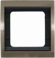 Рамка 1 пост ABB OLAS, горизонтальная, полированная сталь, 8471 AL