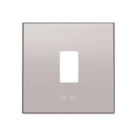 Накладка на розетку USB ABB SKY, скрытый монтаж, алюминий, 8585.2 PL