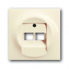 Накладка на розетку информационную ABB IMPULS, скрытый монтаж, слоновая кость, 1803-02-72