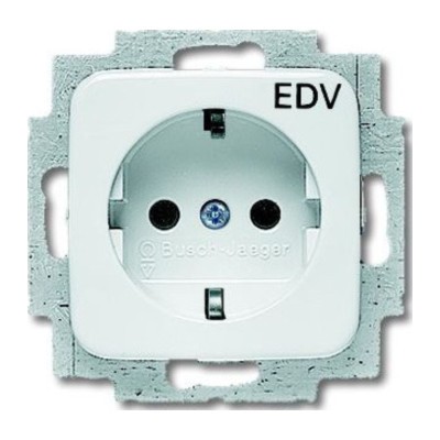 Розетка ABB REFLEX, скрытый монтаж, с заземлением, альпийский белый, 20 EUC//DV-214-500