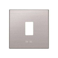 Накладка на розетку USB ABB SKY, скрытый монтаж, нержавеющая сталь, 8585.2 AI