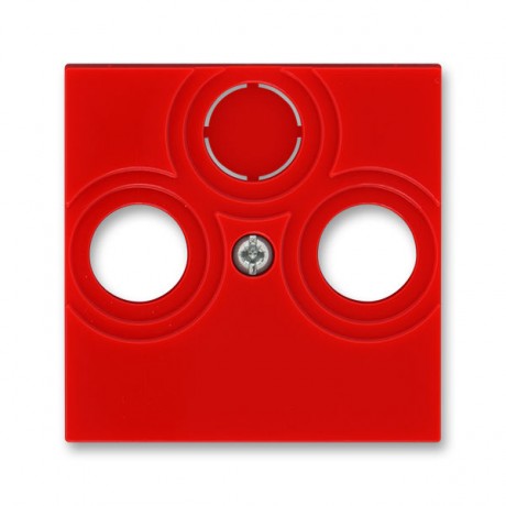 Накладка на розетку телевизионную ABB LEVIT, скрытый монтаж, красный, 5011H-A00300 65