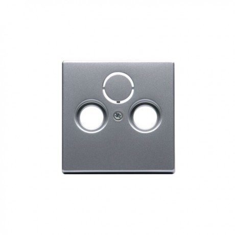 Накладка на розетку телевизионную ABB IMPRESSIVO, скрытый монтаж, алюминий, 1743-83ABJ