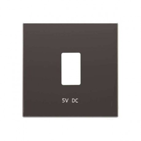 Накладка на розетку USB ABB SKY, скрытый монтаж, черный бархат, 8585.2 NS