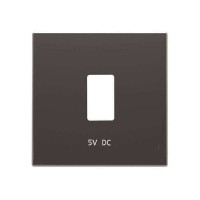 Накладка на розетку USB ABB SKY, скрытый монтаж, черный бархат, 8585.2 NS