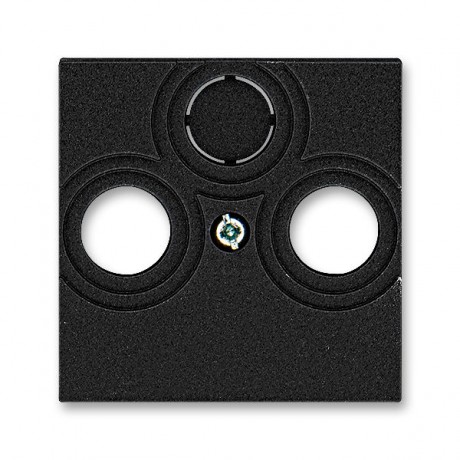 Накладка на розетку телевизионную ABB LEVIT, скрытый монтаж, антрацит, 5011H-A00300 63