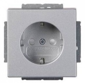 Розетка ABB IMPRESSIVO, скрытый монтаж, с заземлением, алюминий, 20 EUCK-83