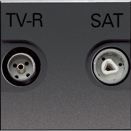 Розетка ABB ZENIT, скрытый монтаж, антрацит, N2251.3 AN