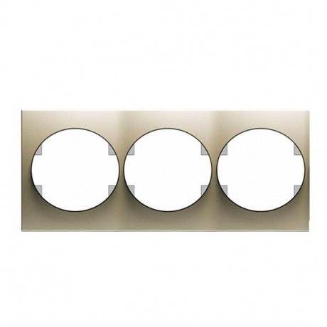 Рамка 3 поста ABB TACTO, горизонтальная, шампань, 5573.1 CV