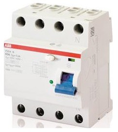 Выключатель дифференциальный (УЗО) ABB F200 4P 63А 10 кА, 30 мА ( B ), 2CSF204592R1630