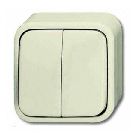 Выключатель 2-клавишный ABB BUSCH-DURO, слоновая кость, 2601//5 AP