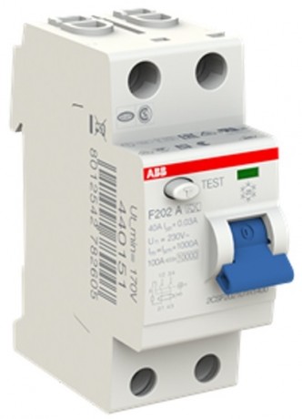 Устройство защитного отключения (УЗО) ABB F400 2P 40А 1 кА, 30 мА ( A ), F40240APR30