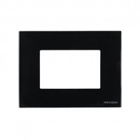 Рамка 3 модуля ABB ZENIT, черное стекло, N2473 CN