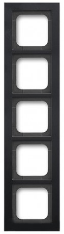 Рамка 5 постов ABB AXCENT, черный матовый, 1725-275-500