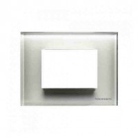 Рамка 3 модуля ABB ZENIT, белое стекло, N2473 CB