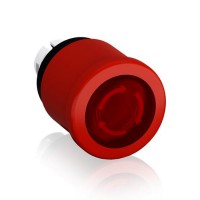 ABB Кнопка MPMT3-11R ГРИБОК красная (только корпус) с подсветкой с у силенной фиксацией 40мм отпускание поворотом, 1SFA611510R1101