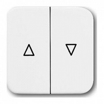 Клавиша для жалюзийного выключателя ABB REFLEX, альпийский белый, 2504-214-500