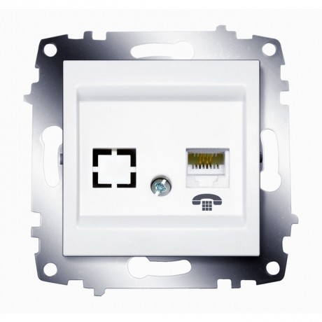 Розетка ABB COSMO, скрытый монтаж, белый, 619-010200-221